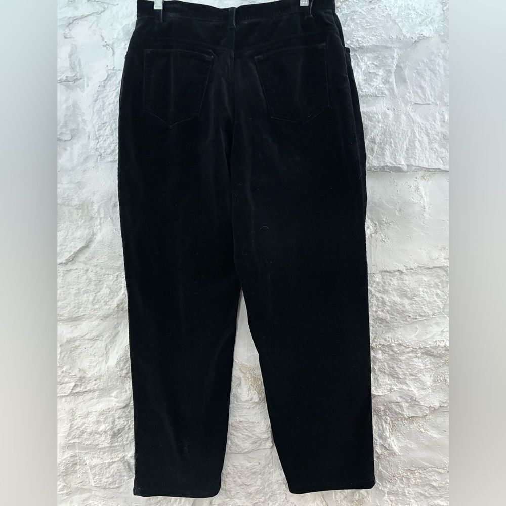 Jones New York Sport Black Velour Jeans 12P Dressy Funky Chic Whimsigoth